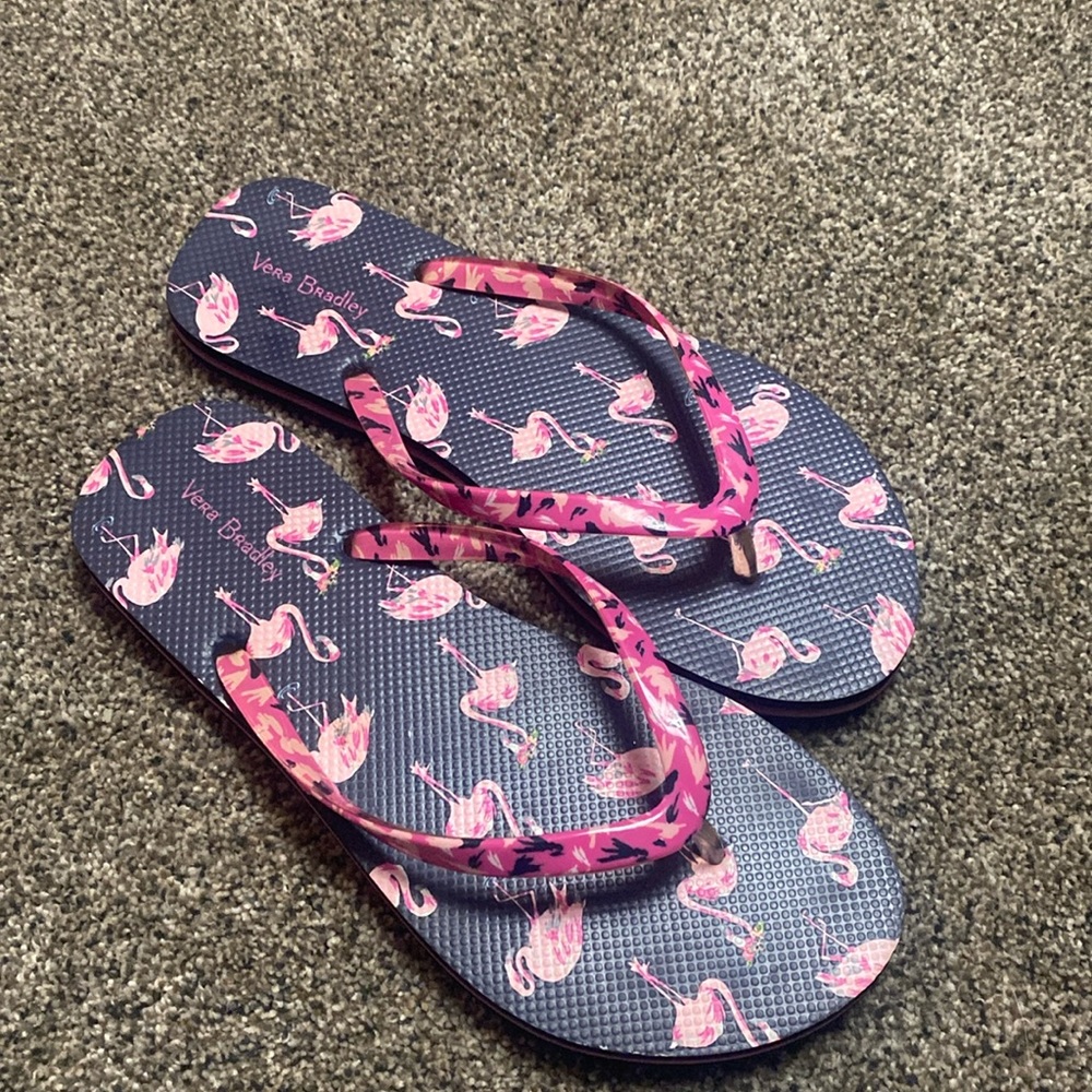 Vera Bradley Flamingo Sandals Size 7/8
